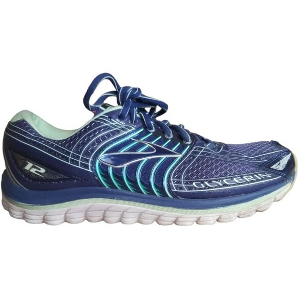 Brooks Glycerin 12 Navy Athletic Running Shoes 8.5 - Picture 1 of 9
